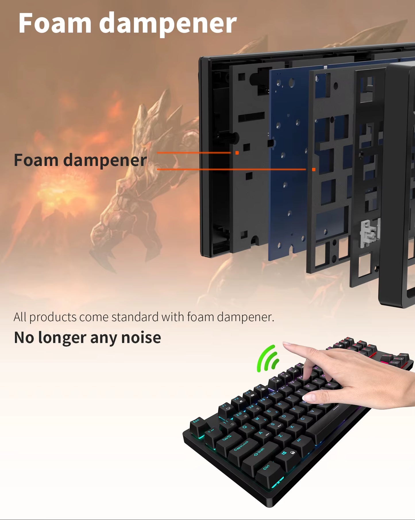 RK84 75% RGB Triple Mode Mechanical Keyboard BT5.0/2.4G/USB-C 84 Hot Swappable Bluetooth Wireless Gamer Keyboard